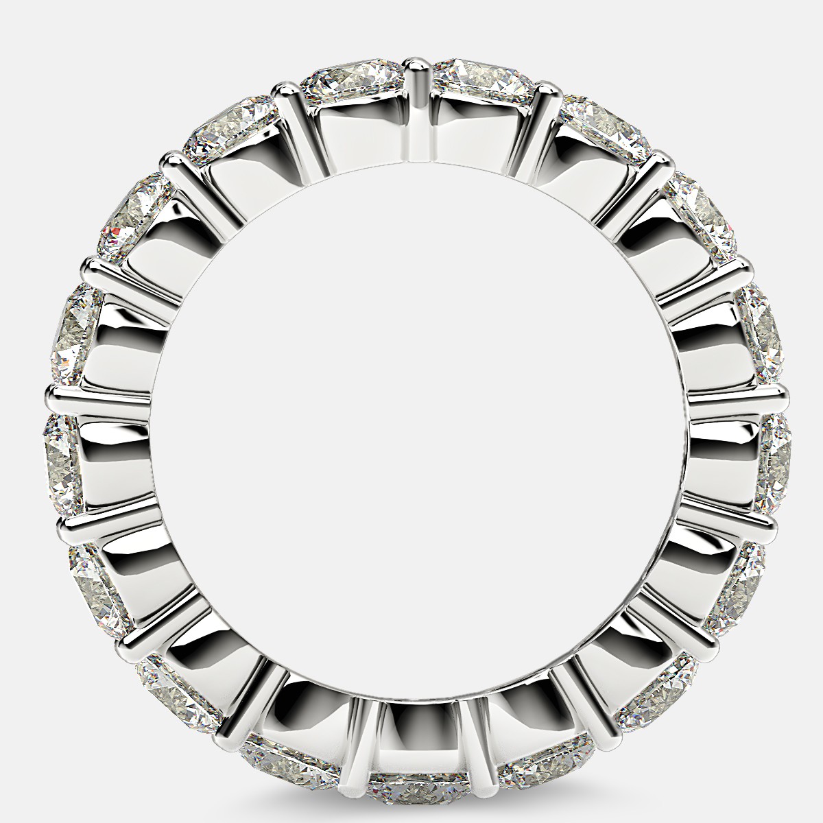 Eternity Ring with Prong Set Round Diamonds in Platinum