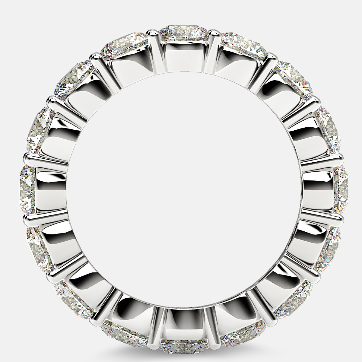 Eternity Ring with Prong Set Round Diamonds in Platinum