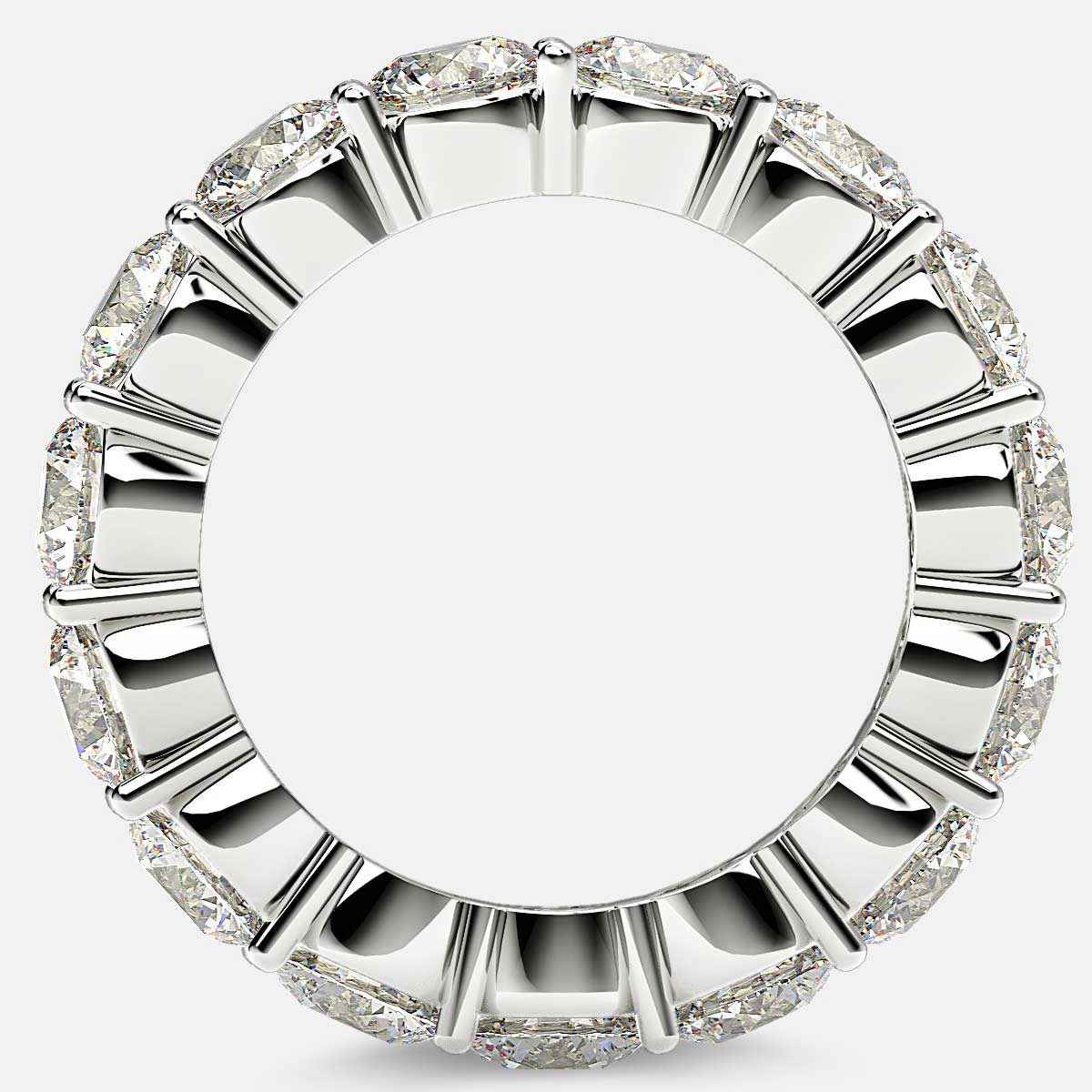 Eternity Ring with Prong Set Round Diamonds in Platinum