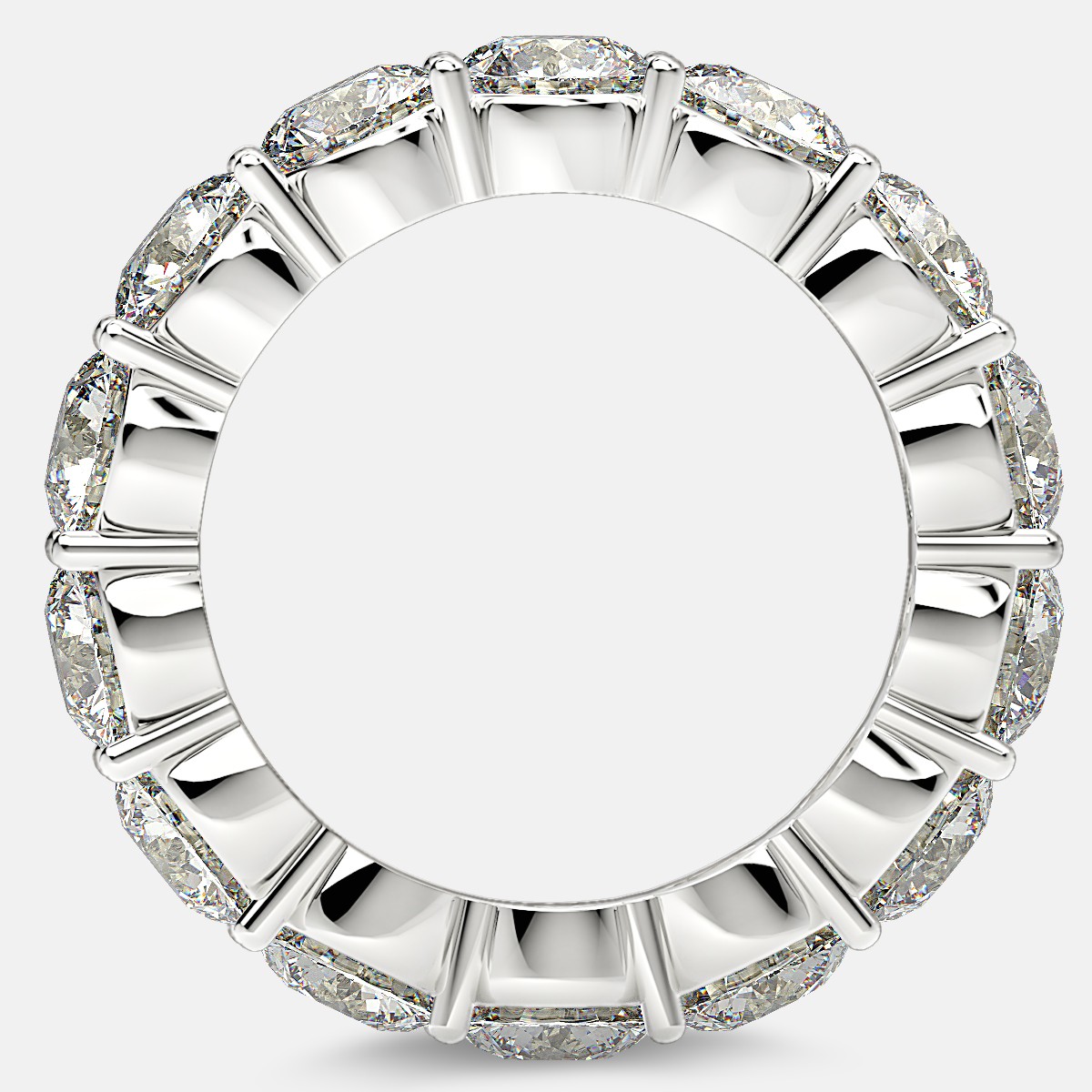 Eternity Ring with Prong Set Round Diamonds in Platinum